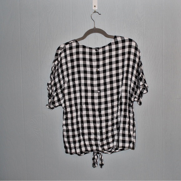 Madewell Black and White Gingham Blouse - Picture 2 of 2